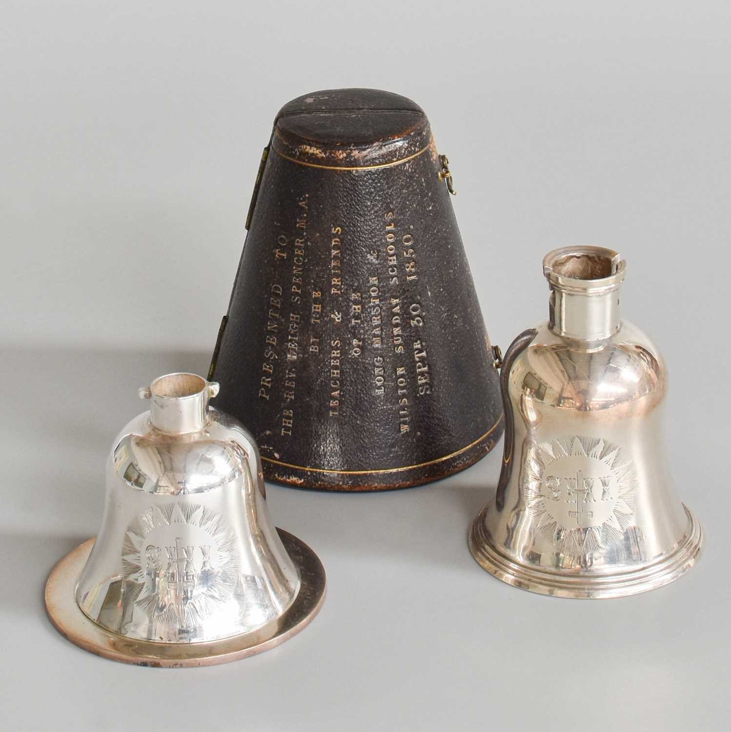 Lot 54 - A Three-Piece William IV Silver Travelling...