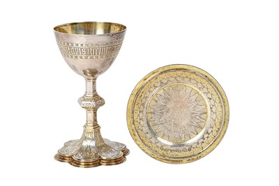 Lot 2416 - A Victorian Silver-Gilt Travelling Communion-Cup and Paten