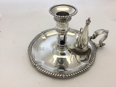Lot 2016 - A George III Silver Chamber Candlestick