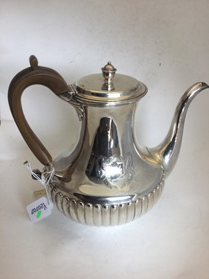 Lot 2029 - A George III Silver Coffee-Pot, Stand and Lamp