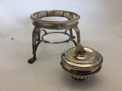 Lot 2029 - A George III Silver Coffee-Pot, Stand and Lamp