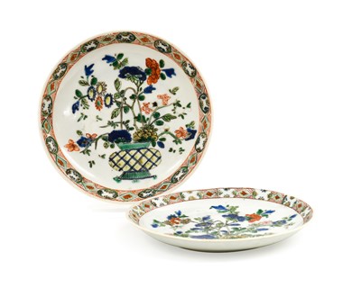 Lot 138 - A Pair of Chinese Porcelain Saucers, Kangxi,...