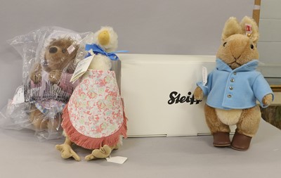Lot 258 - Modern Steiff Soft Toys of Mrs Tiggy Winkle,...