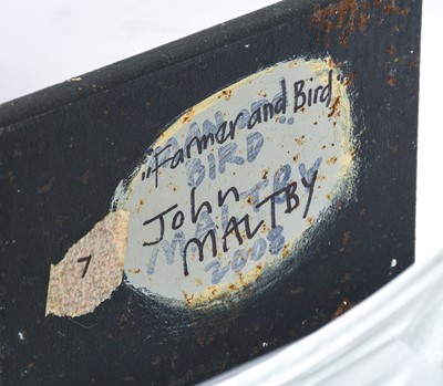 Lot 376 - John Maltby (1936-2020) "Farmer and Bird"...