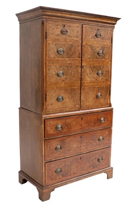 Lot 835 - A Burr Walnut, Walnut, Featherbanded and...