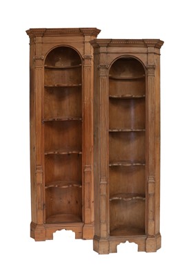 Lot 356 - A Matched Pair of George III-Style Pine Alcove...