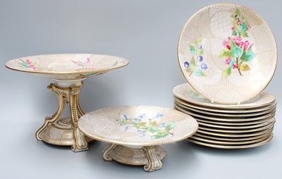 Lot 399 - A Royal Worcester Heavily Gilt and Floral...