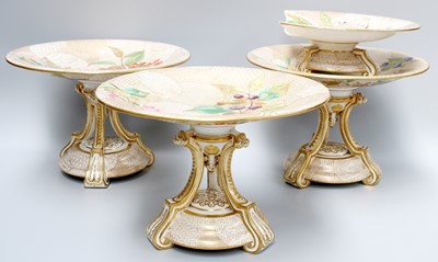 Lot 399 - A Royal Worcester Heavily Gilt and Floral...