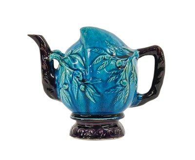 Lot 119 - A Chinese Turquoise and Aubergine-Glazed...