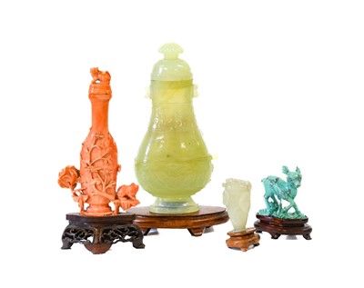 Lot 153 - A Chinese Jade Vase and Cover, in 18th century...