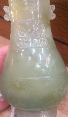 Lot 153 - A Chinese Jade Vase and Cover, in 18th century...