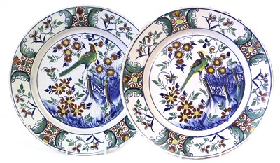 Lot 119 - A Pair of Dutch Delft Chargers, 18th century,...