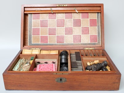 Lot 153 - A Mahogany Games Compendium, 19th century,...