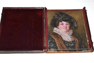 Lot 280 - English School (19th century): Portrait Miniature of Susan, Duchess of Marlborough (daughter of...