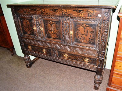 Lot 611 - Inlaid oak sideboard