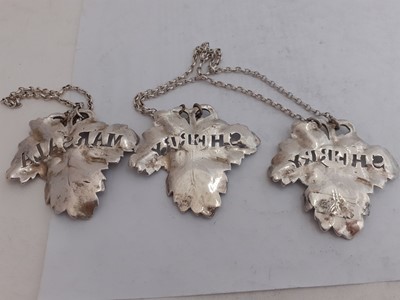 Lot 16 - Three Victorian Silver Wine or Decanter-Labels,...