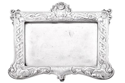 Lot 2293 - An Edward VII  Silver Regimental Frame