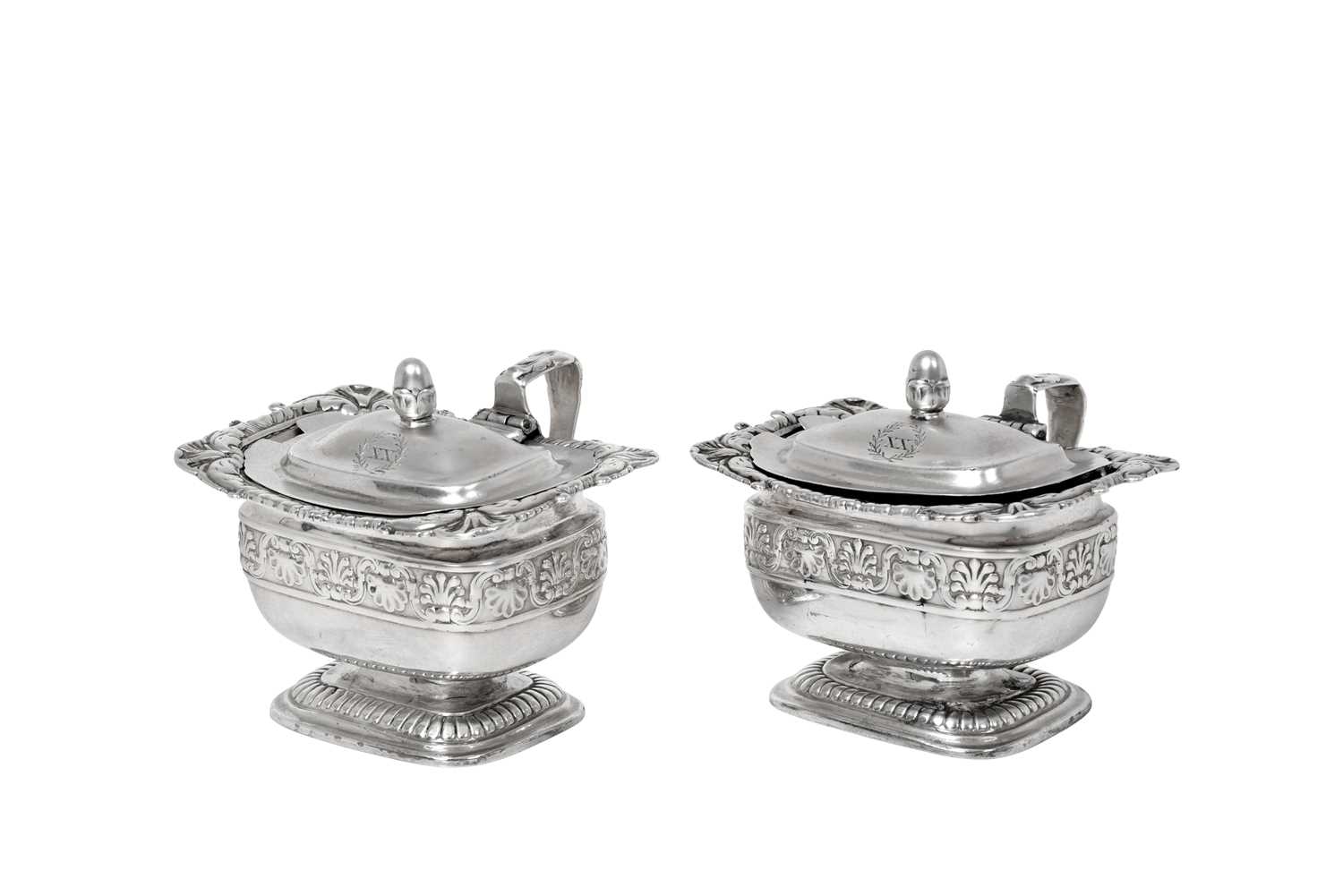 Lot 2275 - A Pair of George III Silver Mustard-Pots