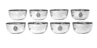 Lot 2297 - Eight Edward VII Silver Finger-Bowls