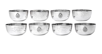 Lot 2301 - Eight Edward VII Silver Finger-Bowls