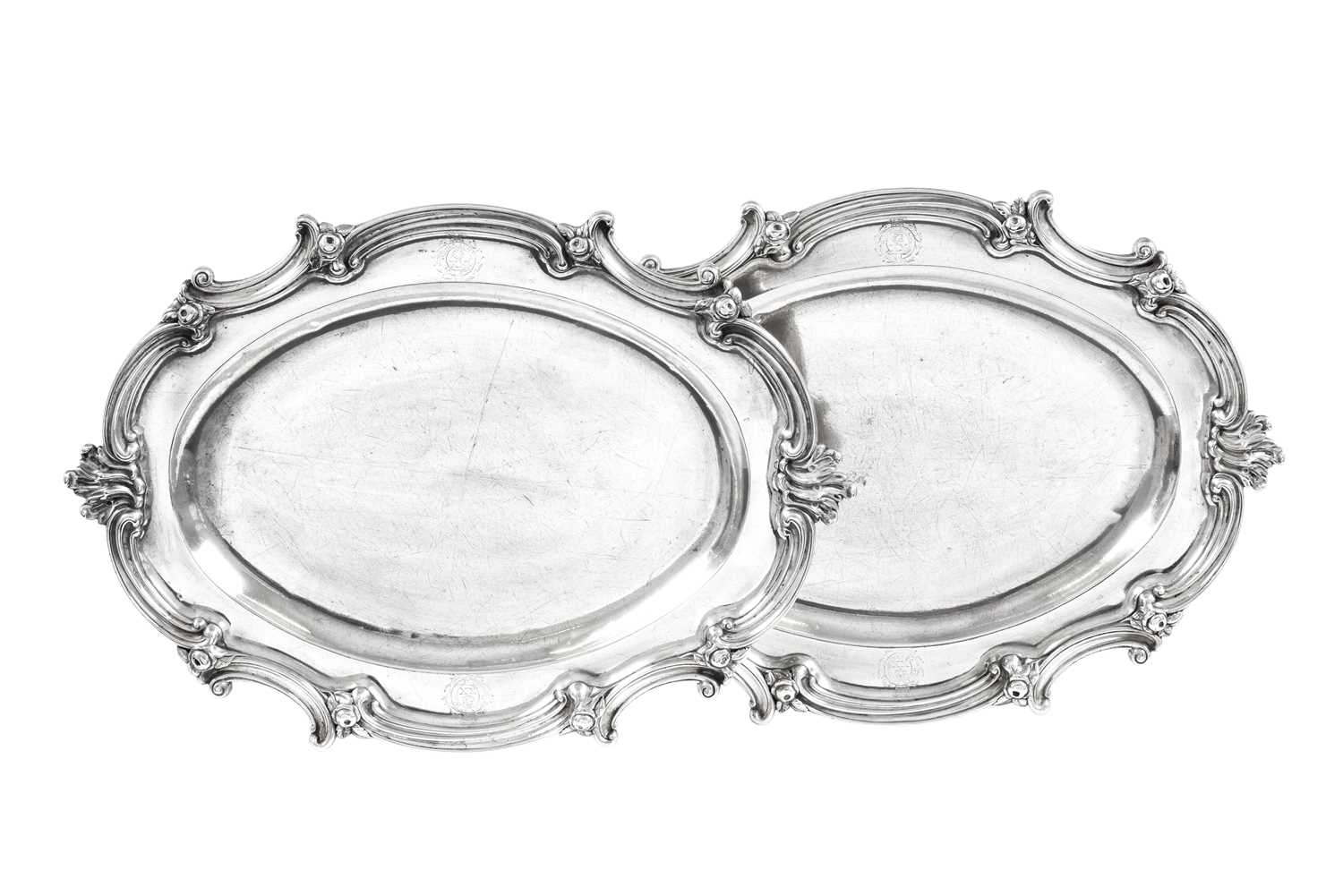 Lot 2282 - A Pair of Victorian Silver Meat-Dishes