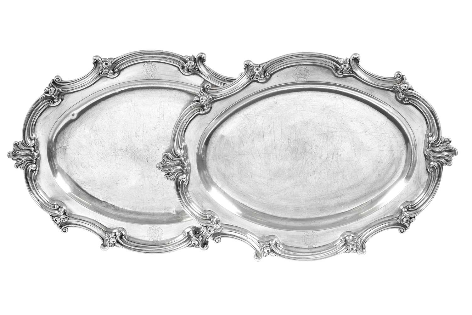 Lot 2281 - A Pair of Victorian Silver Meat-Dishes