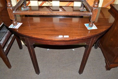 Lot 618 - 19th century mahogany demi lune side table