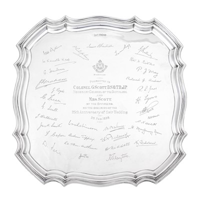 Lot 2305 - A George VI Silver Salver