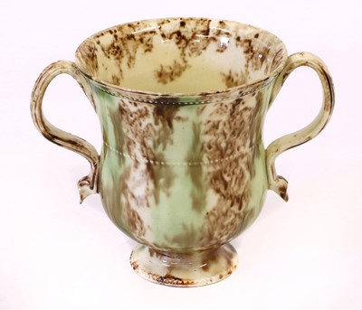 Lot 56 - A Whieldon Type Creamware Loving Cup, circa...