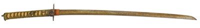 Lot 111 - A Japanese Shinto Short Katana, the 66cm steel...