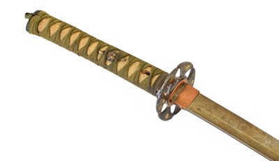Lot 111 - A Japanese Shinto Short Katana, the 66cm steel...
