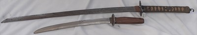 Lot 111 - A Japanese Shinto Short Katana, the 66cm steel...