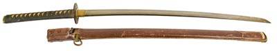 Lot 112 - A Late 1944 Japanese Shin Gunto Katana, the...