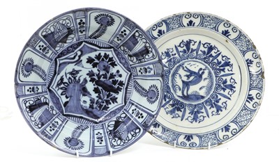 Lot 115 - A Continental Delft Charger, 18th century,...