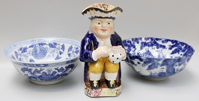 Lot 242 - Yorkshire style toby jug, Japanese blue and...