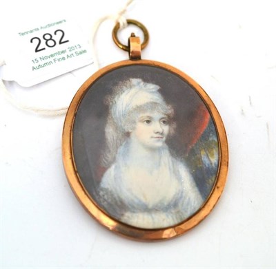 Lot 282 - Attributed to William Grimaldi: Portrait Miniature of a Lady, said to be Elizabeth Stewart,...