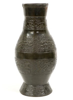 Lot 273 - A Chinese Bronze Vase, in Archaic style, of...