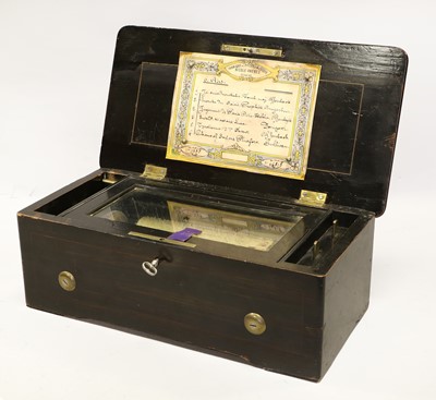 Lot 3166 - A Musical Box Playing Six Airs, By Nicole Frères