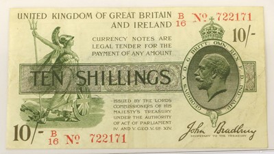 Lot 429 - Treasury Series, 10 Shilling note, John...