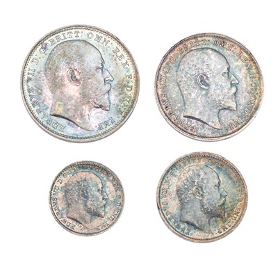 Lot 284 - Edward VII, Maundy Set 1908, 4 coin set...