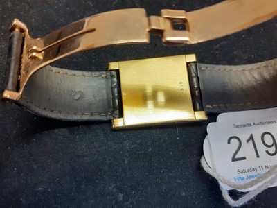 Lot 2193 - Cartier: A Rare 18 Carat Gold Rectangular...