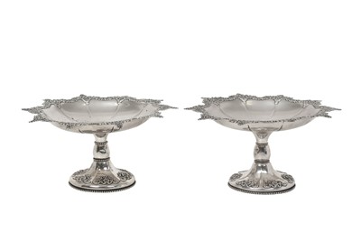 Lot 2044 - A Pair of American Silver Pedestal-Bowls