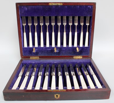 Lot 72 - A Cased Set of George V Silver and...