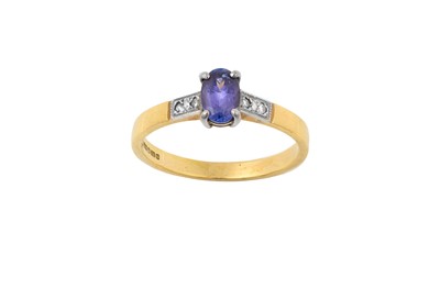 Lot 2044 - A Tanzanite and Diamond Bracelet and Ring the...