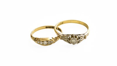 Lot 154 - An 18 Carat Gold Diamond Solitaire Ring,...