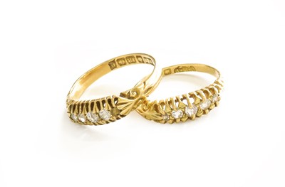 Lot 176 - An 18 Carat Gold Diamond Five Stone Ring, the...