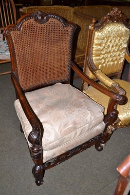 Lot 657 - A Carolean style chair