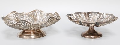 Lot 28 - Two Differing Pierced Silver Bowls, each...