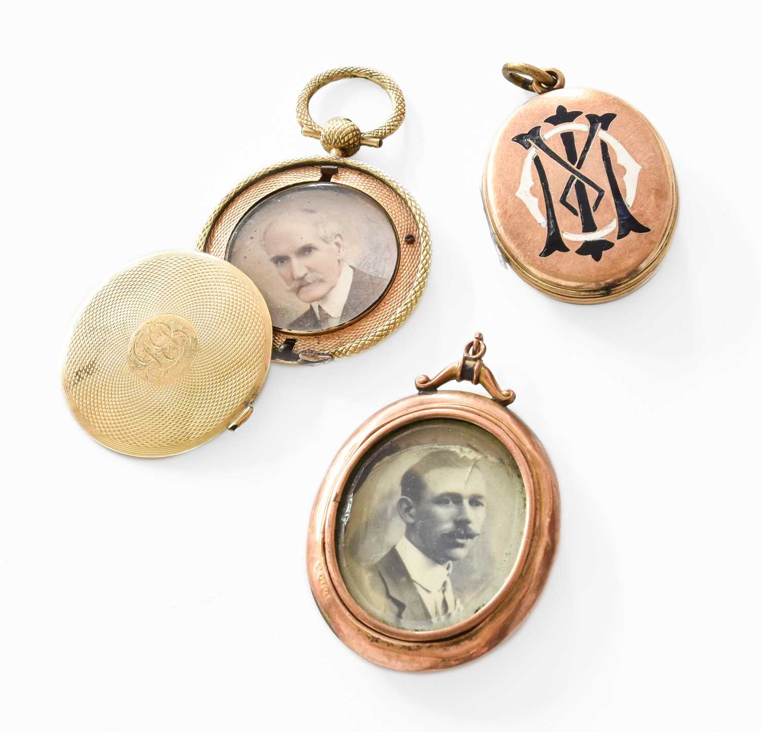 Lot 224 - Three Lockets, of varying designs (a.f.)