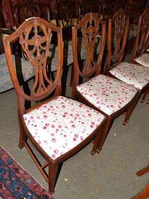 Lot 664 - A set of eight late 19th/early 20th century mahogany dining chairs